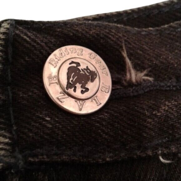 Blaze Size 11 30 Lacer Horse Riding Jeans high waist Denim Black Mom VTG 80's - Picture 7 of 13